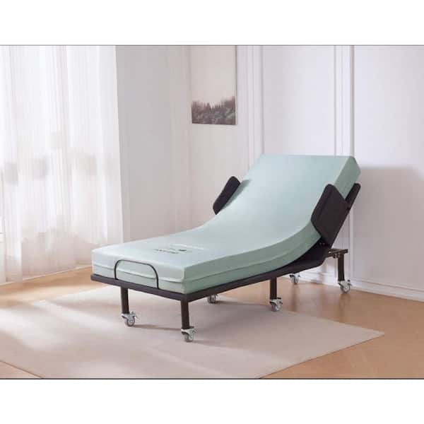 Renanim Green Twin XL Hospital Bed Frame Mattress for Pressure Redistribution, Waterproof Medical Bed Mattress for Home Care Use