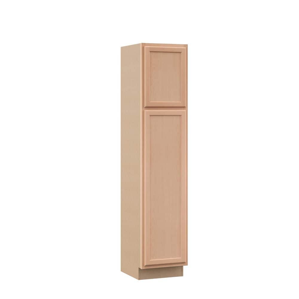 Hampton Bay Recessed Panel 18 in. W x 24 in. D x 84 in. H Assembled Pantry Kitchen Cabinet in Unfinished KP1884-UF