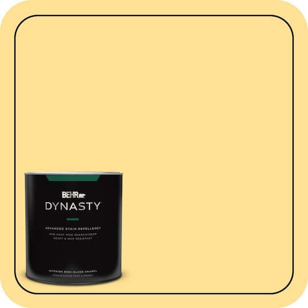 BEHR DYNASTY 1 qt. #330B-4 Cheerful Hue Semi-Gloss Enamel Interior Stain-Blocking Paint and Primer