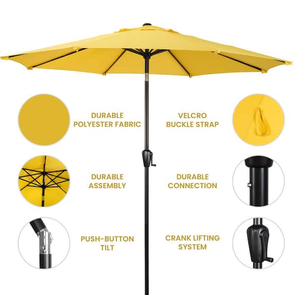 grain belt patio umbrella Outdoor Woodgrain Pattern Decoration w/ Tilt, Crank - 10ft Turn your outdoor dining area into a shaded lounge for family and friends for any occasion Seasons Sentry 13 ft. Round