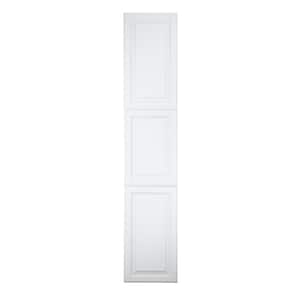 15.5 in. W x 81 in. H x 3.5 in. D Cutlass Raised Panel Gray Recessed Solid Wood Medicine Cabinet without Mirror