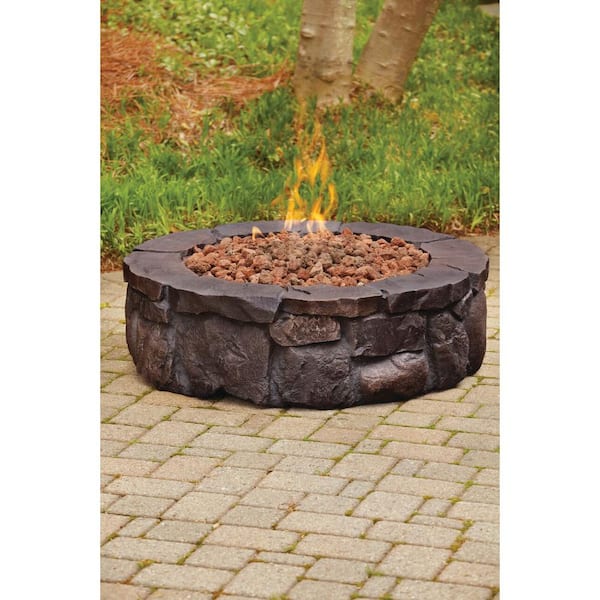 Hampton Bay Marston 36 in. Envirostone Propane Fire Pit