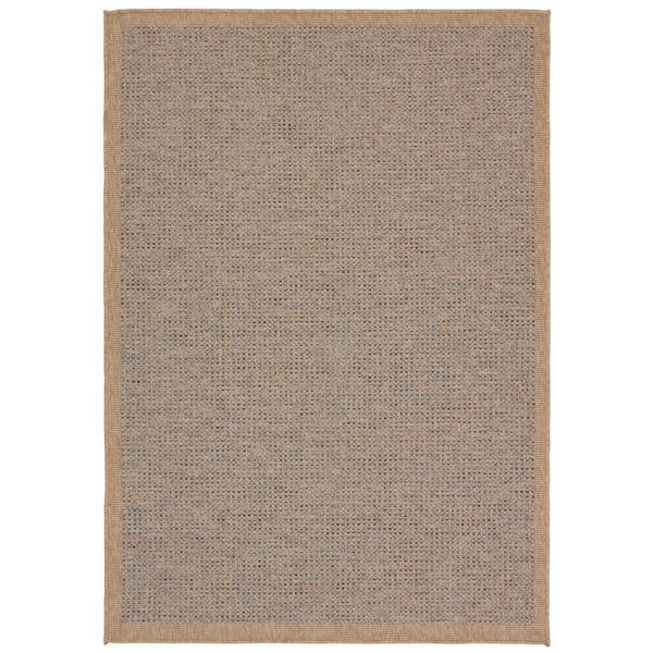 Kidal 5 X 8 Solid Brown/Blue Indoor/Outdoor Area Rug