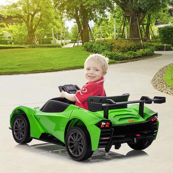 Garvee 12V Ride on Car, Sound System, 3 Speeds, LED Light, Scissor