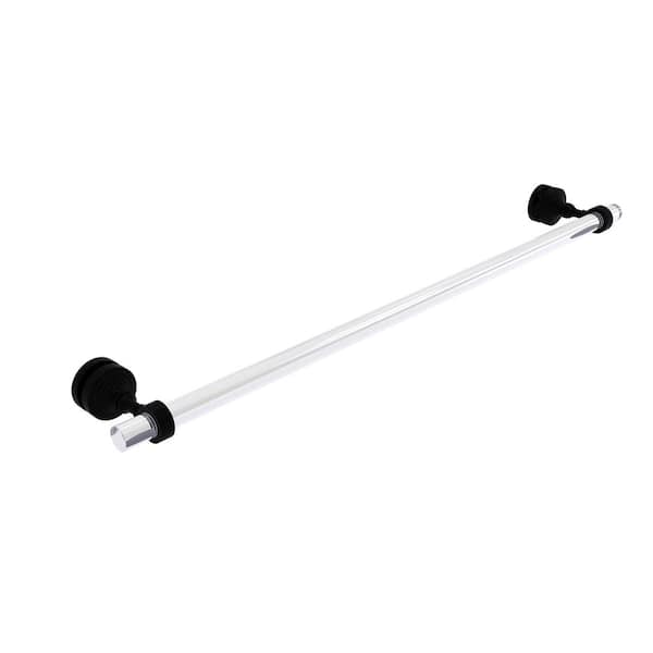 Allied Brass Pacific Grove Collection 30 in. Over-the-door Single Towel Bar in Matte Black