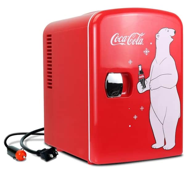 Koolatron 10.4 in. 6 (12 oz.) Mini Refrigerator in Red