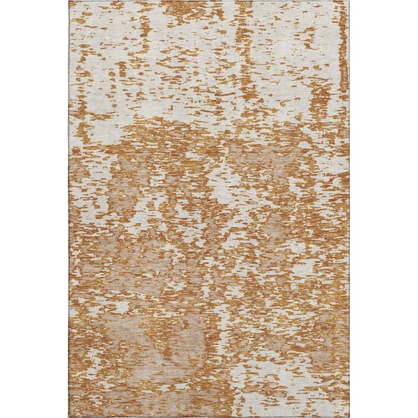 Addison Rugs Mayfield Premium Machine Washable Abstract AMF946 Copper 10 ft. x 14 ft. Area Rug
