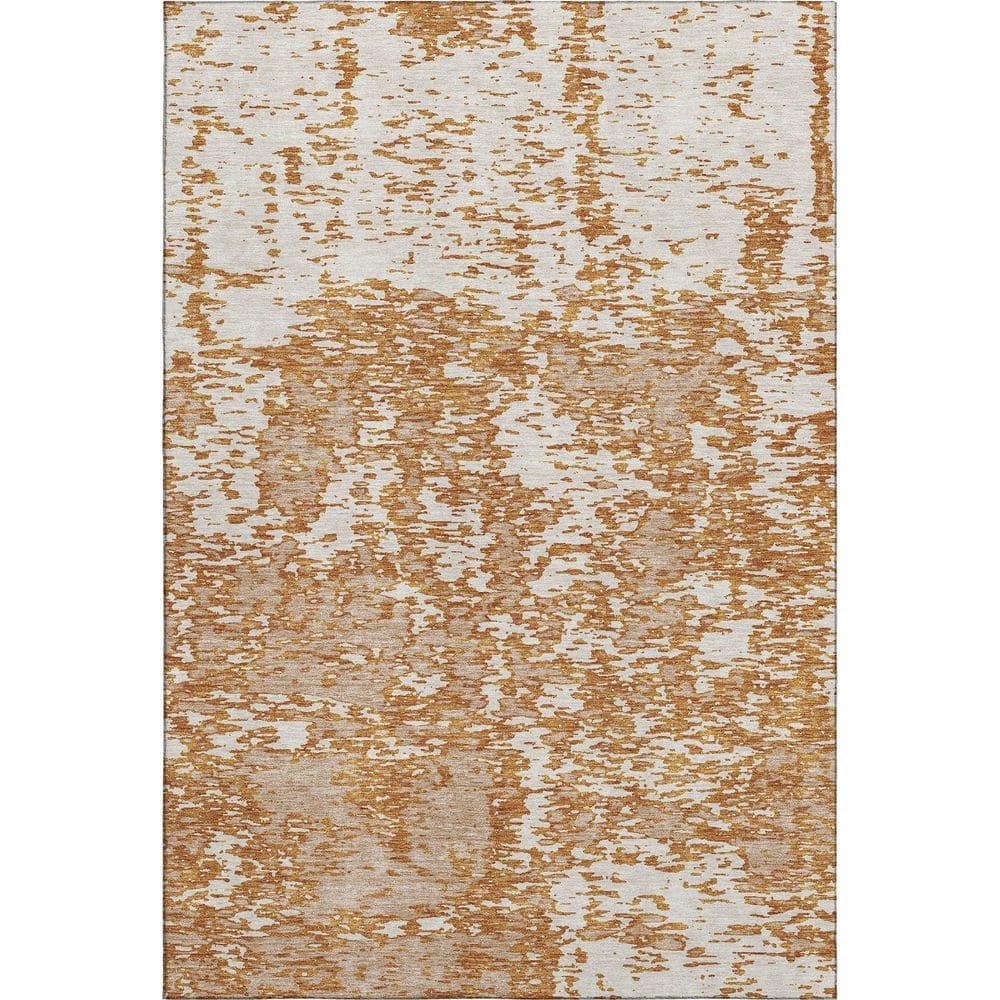 Addison Rugs Mayfield Premium Machine Washable Abstract AMF946 Copper 3 ...