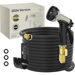 3/4 in. Dia x 50 ft. Expandable Leak-Proof Garden Hose with 40 Layers of Innovative Nano Rubber and Multiple Patterns