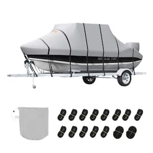T Top Boat Cover 20 ft.-22 ft. Waterproof T-Top Boat Cover 600D Marine Grade PU Oxford with Windproof Buckle Strap