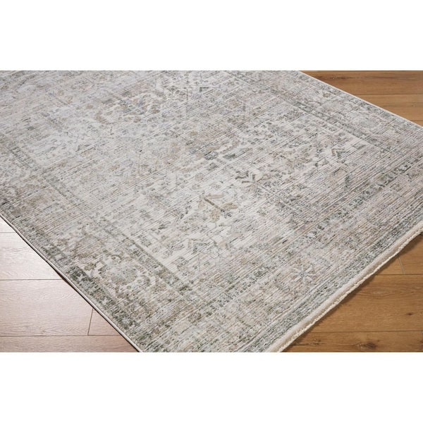 Edmonton Green Traditional 8 ft. x 10 ft. Indoor Area Rug