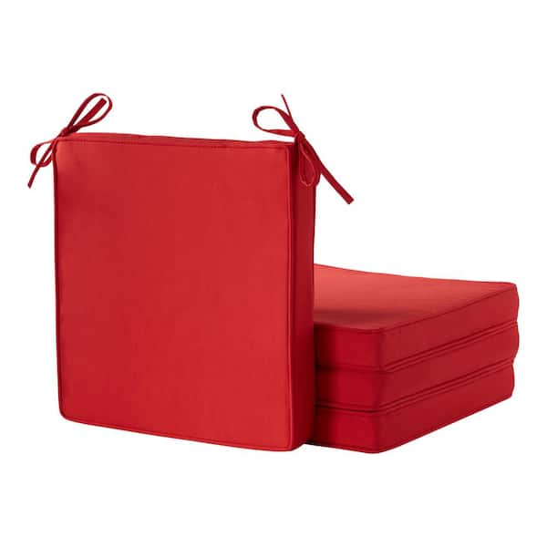 18 in. x 18 in. Salsa Square Outdoor Dining Seat Cushion (4-Pack)