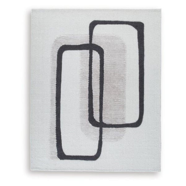 Davismour 8 ft. x  10 ft. Beige/Gray Abstract Area Rug