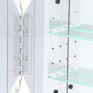 23.5 in. x 29 in. Recessed or Surface Mount Mirrored Medicine Cabinet in Gold