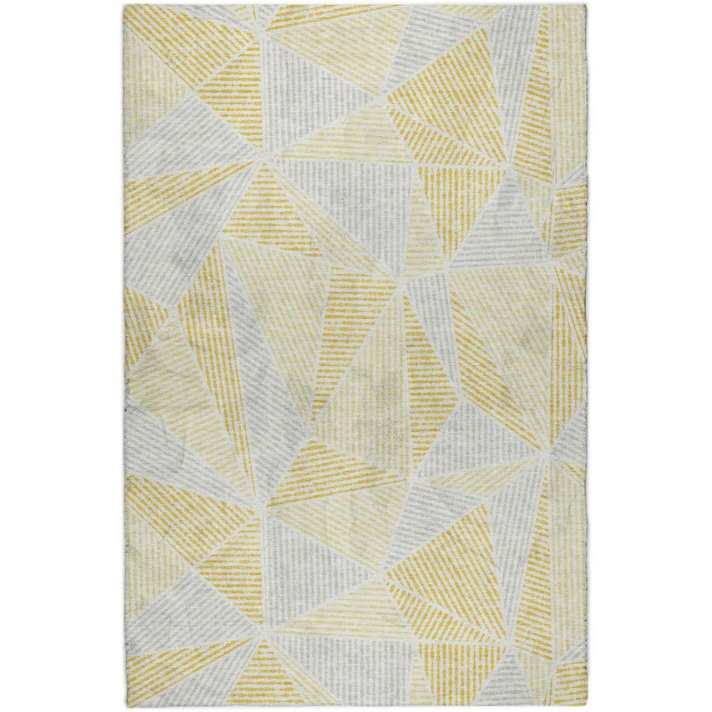 Dream Shag Premium Machine Washable Abstract ADS618 Gold 8 ft. x 10 ft. Area Rug price history on PriceWatchPro