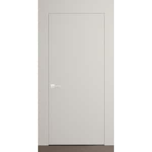 Invisible Frameless 28 in. x 80 in. Right Hand Primed White Wood Single Prehung Interior Door w/ Concealed Hinges