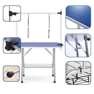 Folding Dog Pet Grooming Table Heavy-Duty Stainless Steel Pet Dog Cat Grooming Table