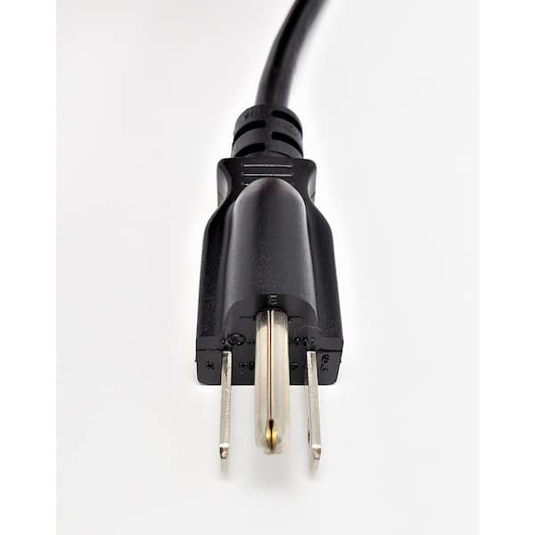 Micro Connectors M05-126-2P 6 ft. 3 Prong 18 AWG Notebook TV & Power Cord UL Approved NEMA 5-15P to C5 Polarized Black - Pack of 2