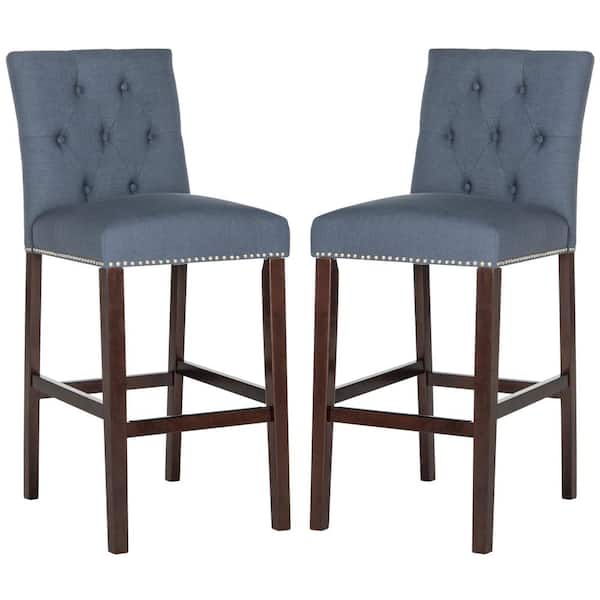 Norah 31.5 in. Bar Stool in Navy (Set of 2)