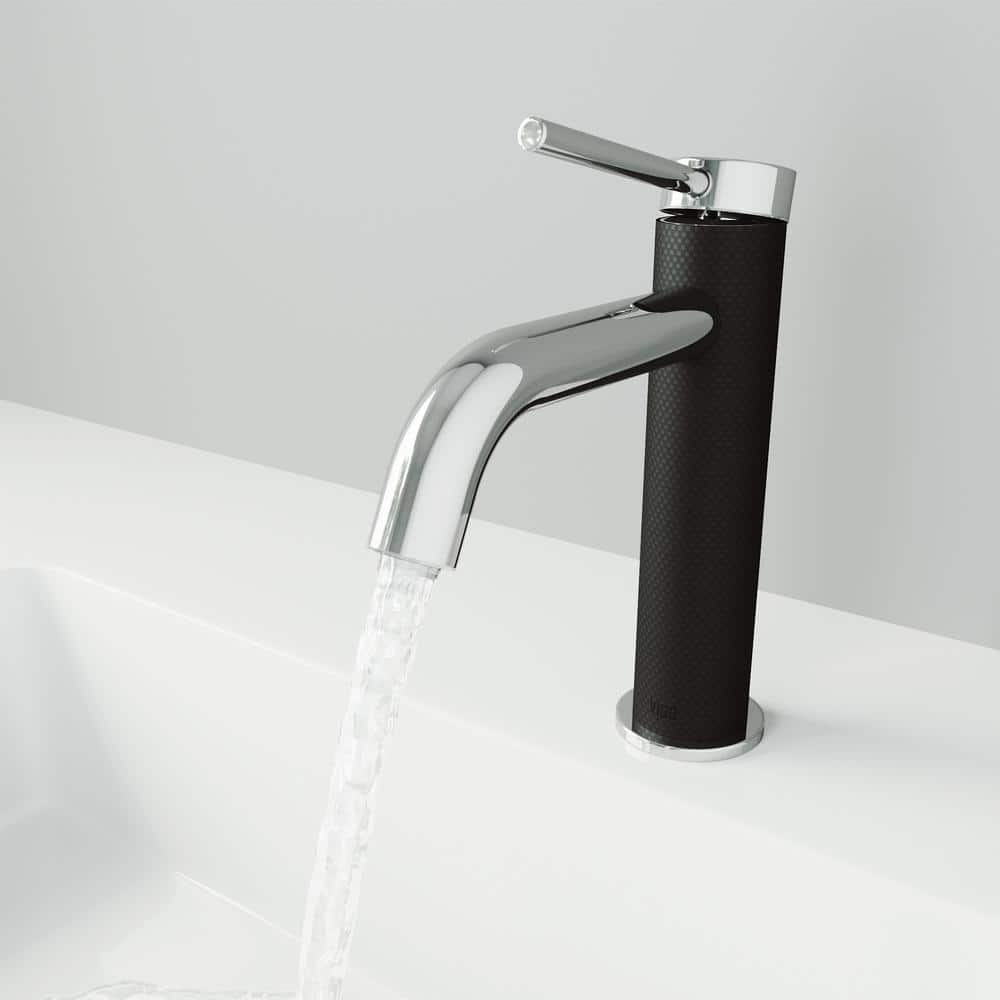 Madison 8" Black and Chrome Single Handle Bathroom Faucet