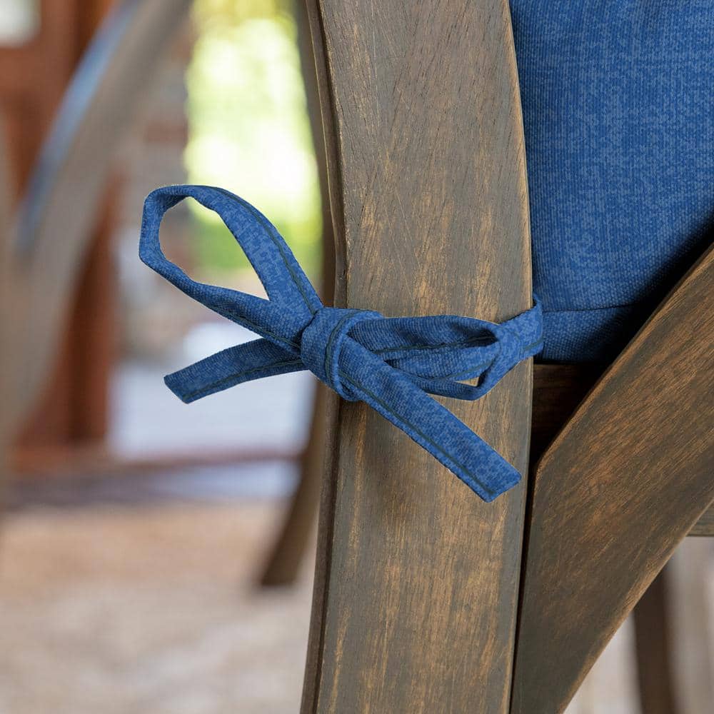 Cobalt Blue Polyester Outdoor Deep Seat Cushion Set