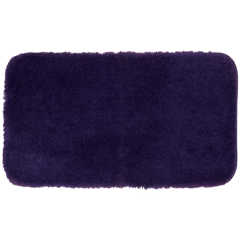 Plush Purple Nylon Bath Rug 17" x 24"