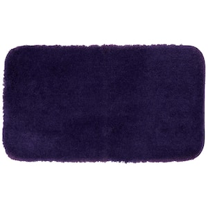 Pure Perfection Plum 17 in. x 24 in. Nylon Machine Washable Bath Mat