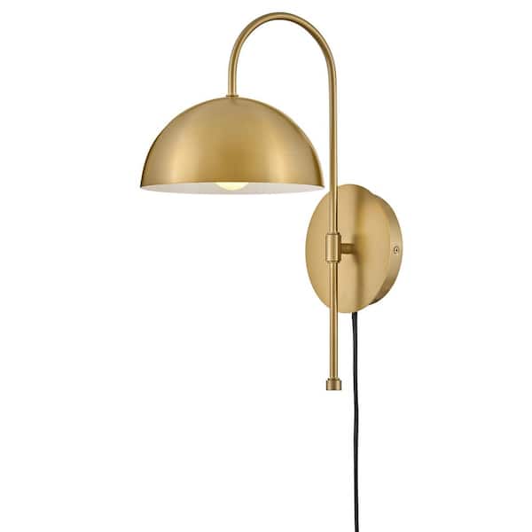 LARK - Lou 8.0 in. 1-Light Lacquered Brass Wall Sconce