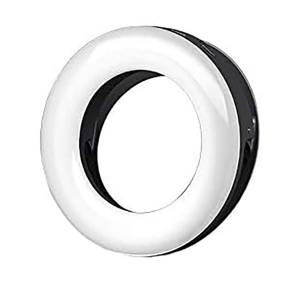 3. 54 in. White Ring Light with 40 LED Clip-on Selfie Fill Even Lighting 3 Brightness Modes for Phone Camera
