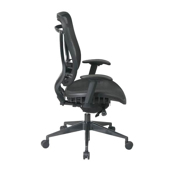 Space Seating 818 Series Black High Back Executive Office Chair