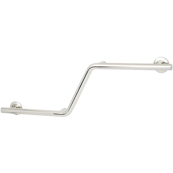 SEACHROME 38 in. x 1-1/4 Dia Lifestyle and Wellness Angled Zuma Shower Grab Bar, Left Handed in Polished