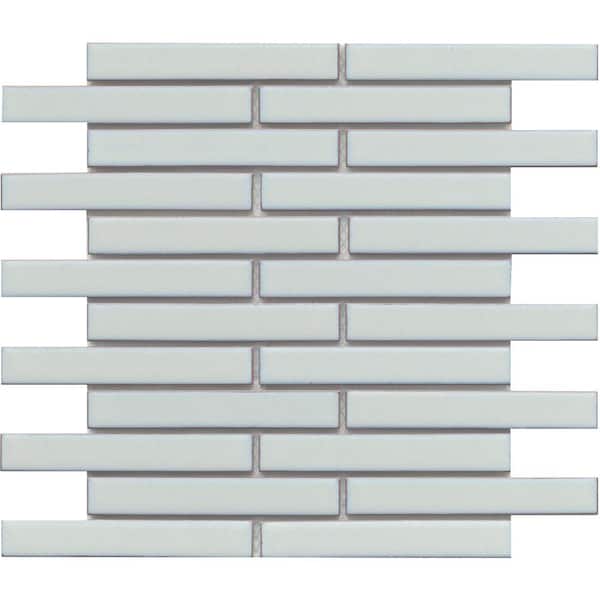 EMSER TILE Regala 20-Pack Gift 12 in. x 12 in. Glossy Offset Mosaic Porcelain Wall Tile (18.73 sq. ft./Case)