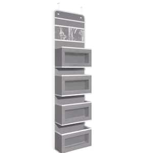 13 in. W x 5 in. D Grey Decorative Wall Shelf, Wall Mount Hanging Organizer Storage