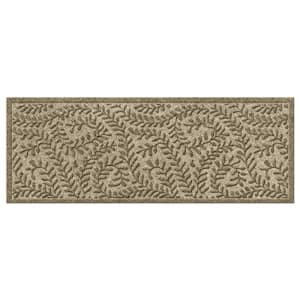 WaterHog Boxwood Camel 22 in. x 60 in. PET Polyester Indoor Outdoor Runner Doormat
