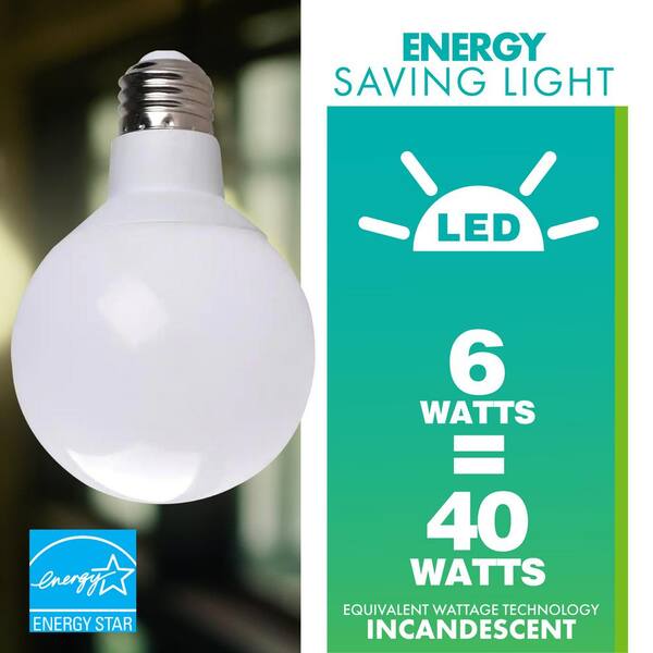 Simply Conserve 40-Watt Equivalent G25 Soft White Dimmable 25,000-Hour LED Light Bulb (24-Pack)