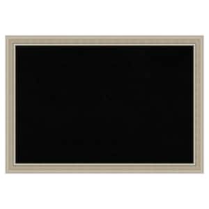 Mezzo Silver Wood Framed Black Corkboard 40 in. x 28 in. Bulletin Board Memo Board