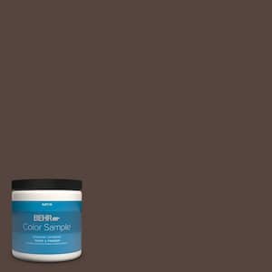 8 oz. #PPF-51 Dark Walnut Satin Enamel Interior/Exterior Paint & Primer  Color Sample