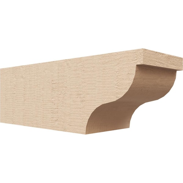 Ekena Millwork 4-in. x 4-in. x 12-in. Garner Woodgrain, Primed Tan Timberthane Polyurethane Rafter Tail Brace