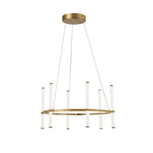 Corvette 6-Light Dimmable Integrated LED Aged Brass Statement Chandelier