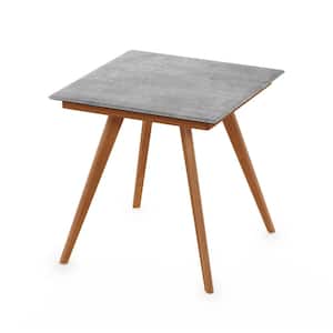Redang Cement 4-Leg Square Smart Top Wood Outdoor Dining Table