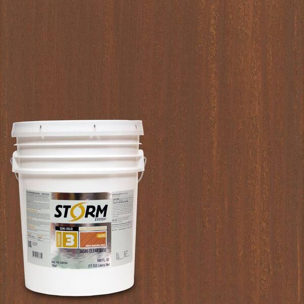 Storm System Category 3 5 gal. Morado Exterior Semi-Solid Dual Dispersion Wood Finish