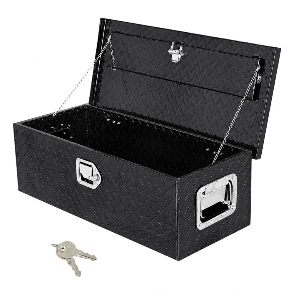 "Heavy-Duty Aluminum Truck Bed Tool Box 30""x13""x9.6"" Weather-Resistant Storage Lockable Pickup Toolbox for Trucks Black" price history on PriceWatchPro