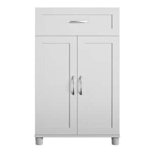 Lory 23.46 in. W, Framed 2 Door/1-Drawer Base Cabinet, Dove Gray, Wood Closet System