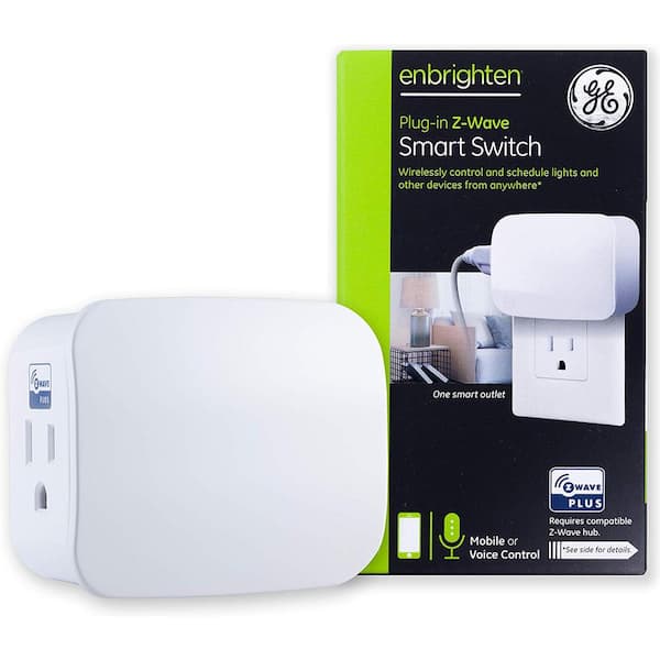 GE Enbrighten Z-Wave Plus Plug-In 1-Outlet Smart Light Switch