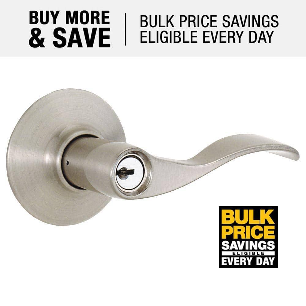Satin Nickel Classic Entry Handleset with Deadbolt and Knob