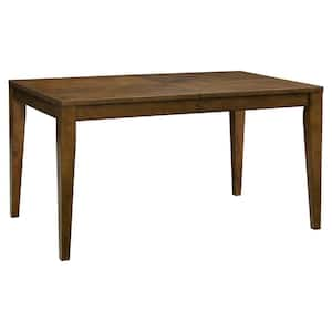 Cove Pecan Wood 4 Legs Dining Table Seats 6