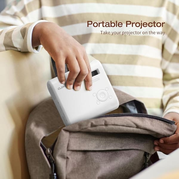 Lukyamzn 1920 x 1080 Full HD Mini Portable Projector with 9000
