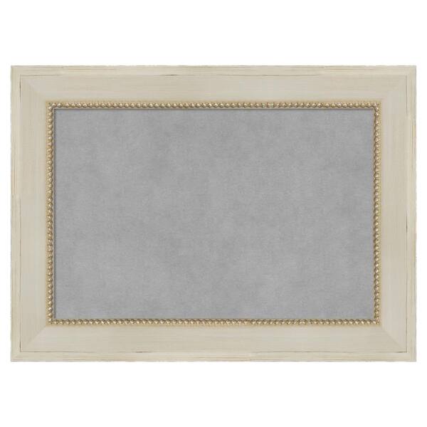 Amanti Art Parthenon Cream 22 in. x 16 in Framed Magnetic Board