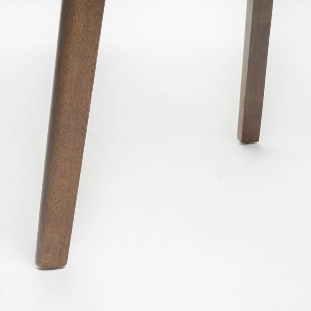 Round Natural Walnut Bar Height Dining Table