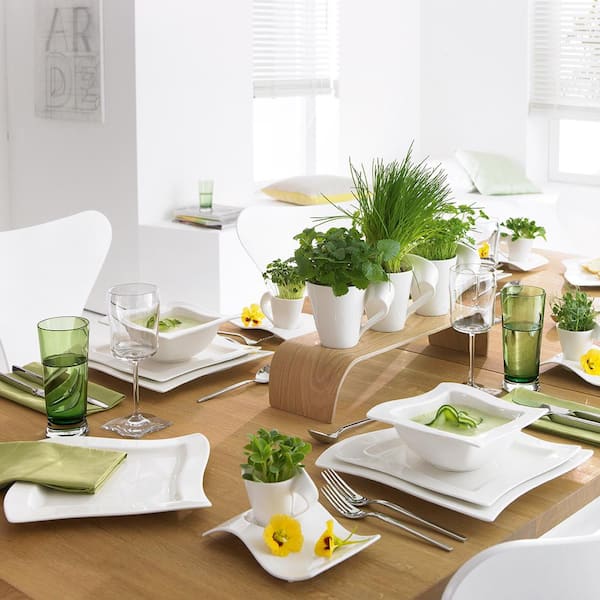 New Wave White Porcelain Bowl